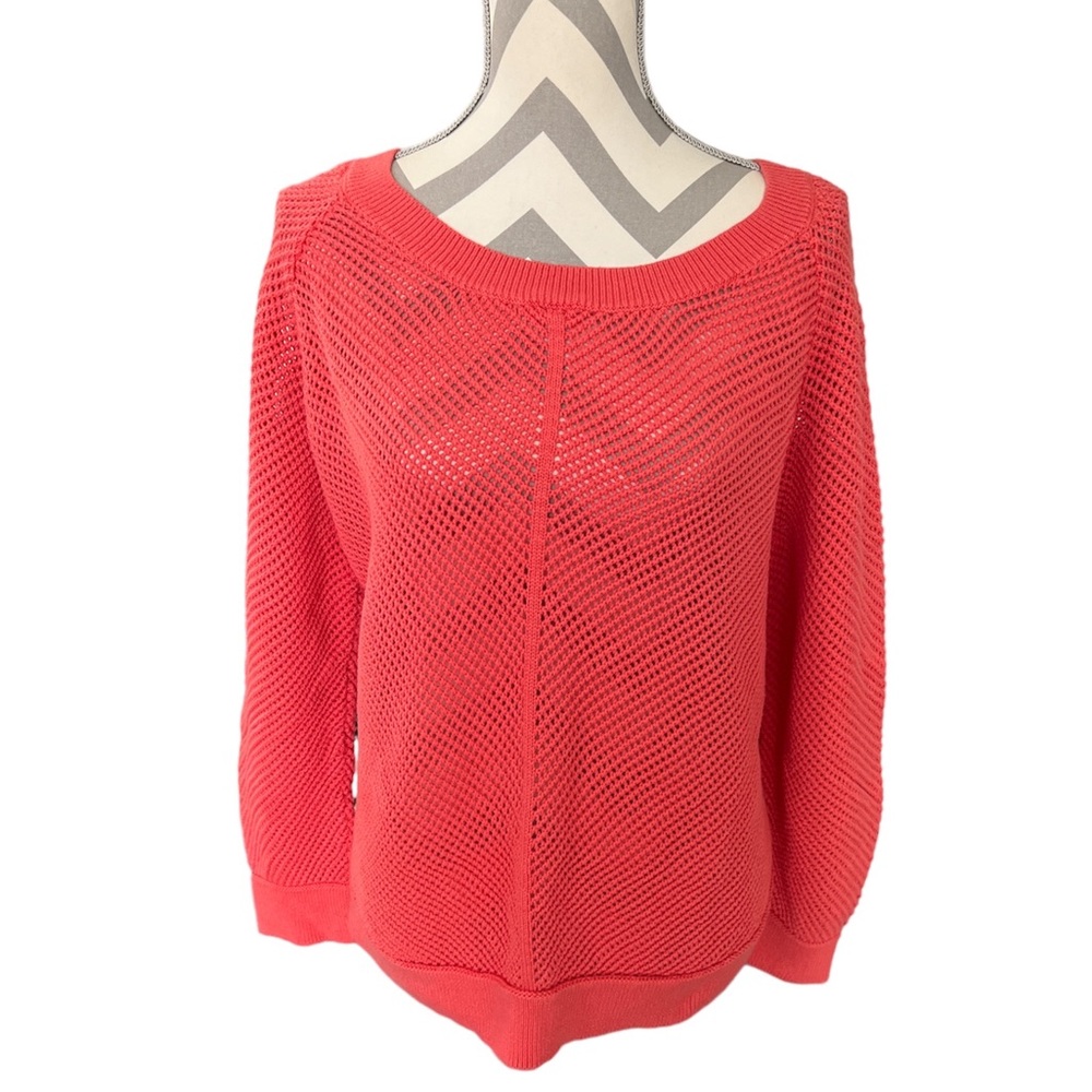 Denim 24/7 knit pink/salmon sweater size Large